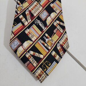 Vintage Nicole MIllar Judge or Lawyer Themed Silk Tie